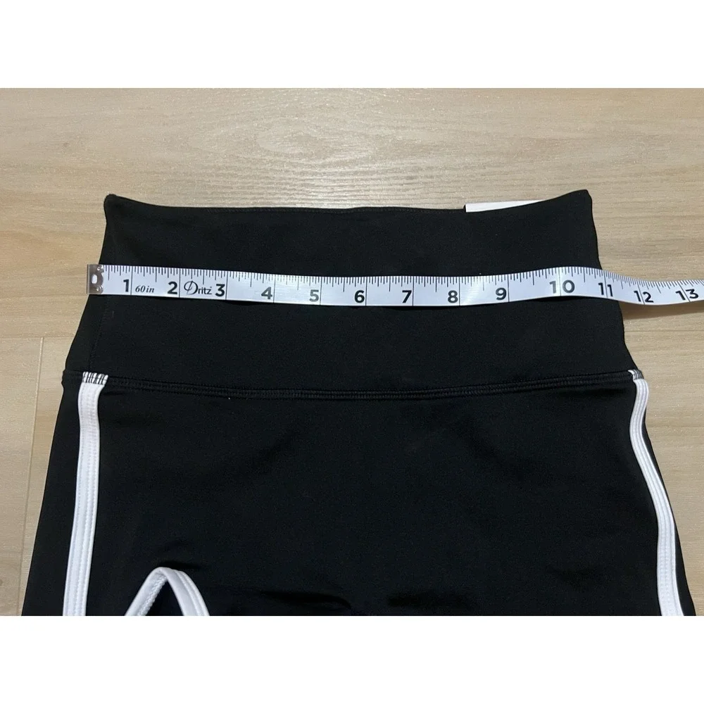 DSG Women's XS High Rise Bike Short Active Shorts‎ Black White NWT